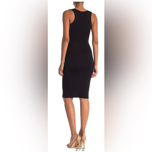 VELVET TORCH Black Racerback Bodycon Midi Dress Size Large (12-14) NWT - Picture 2 of 10